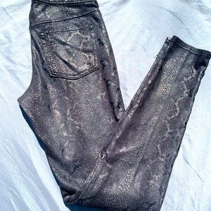 JLO Faux Snakeskin Jeggings